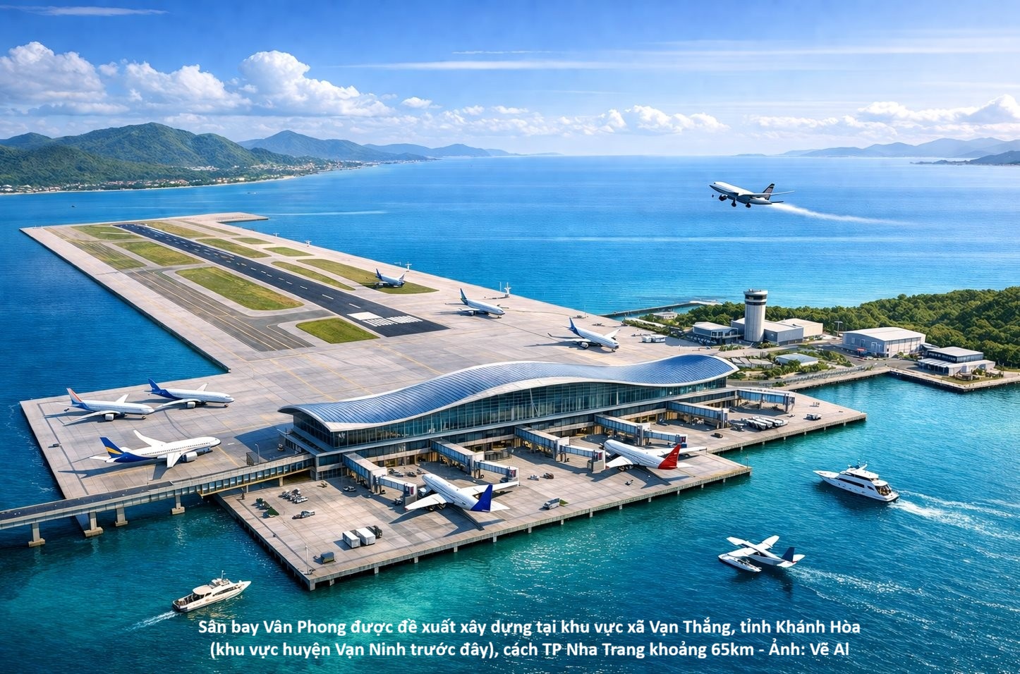 Quy hoạch sân bay Vân Phong trên mặt biển mức đầu tư 9.214 tỉ đồng - Ảnh 1