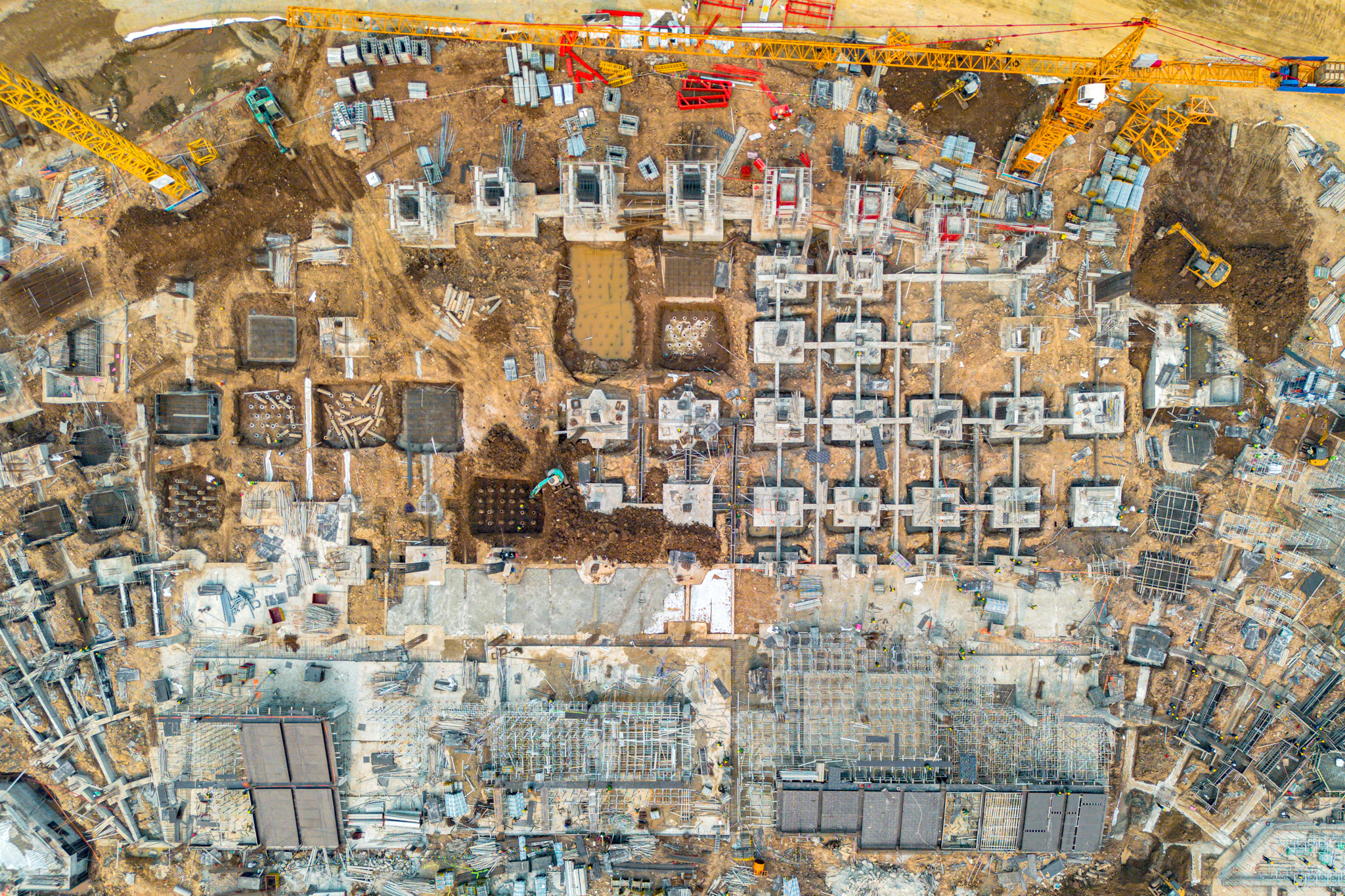 Đại công trường xây sân vận động lớn thứ hai Việt Nam: Lột xác sau 2 tháng, khán đài 60.000 chỗ dần lộ diện - Ảnh 7