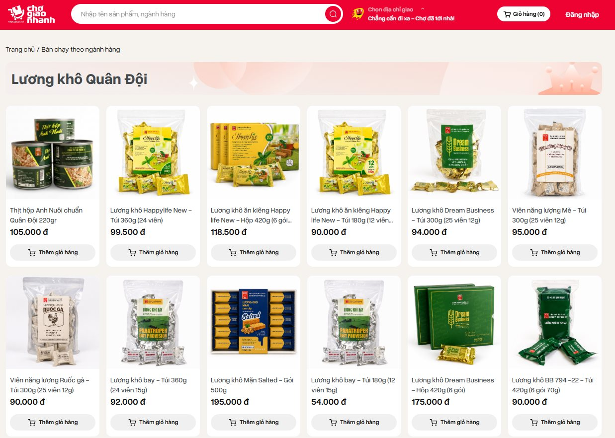 Lần đầu tiên tại Việt Nam: Viettel cho Lương khô đổ bộ gian riêng trên sàn TMĐT, đưa cả kho báu quân đội lên mạng - Ảnh 1