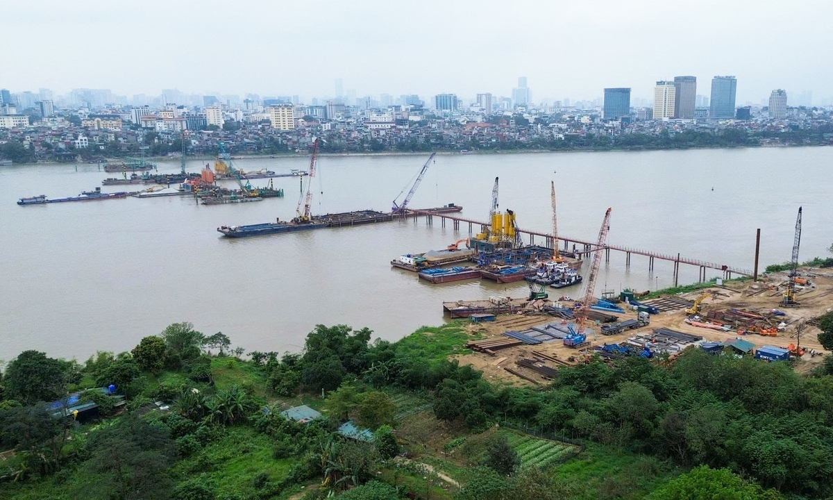 Bên trong đại công trường cầu Trần Hưng Đạo gần 16 nghìn tỷ đồng ở Hà Nội