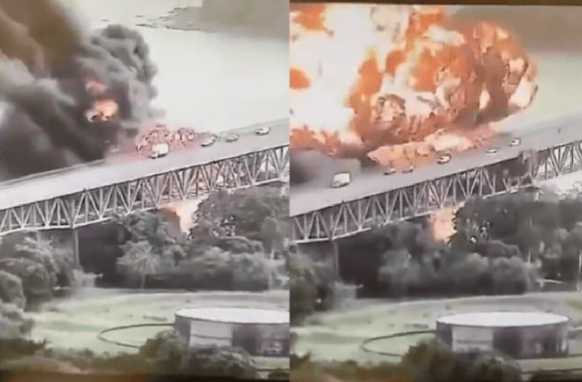 Đám cháy lớn nhấn chìm cây cầu biểu tượng ở Panama, nhiều người thương vong