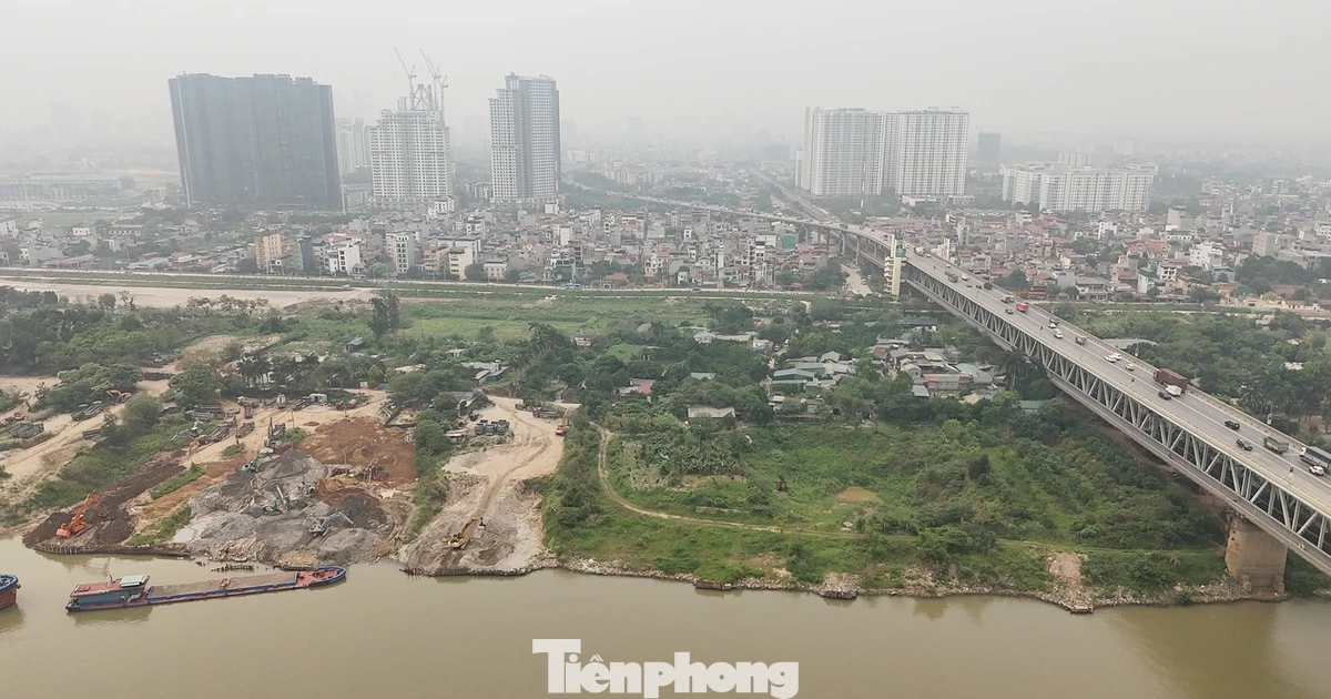 Cận cảnh khu đất dự án công viên đầu tiên tại Trục đại lộ cảnh quan sông Hồng
