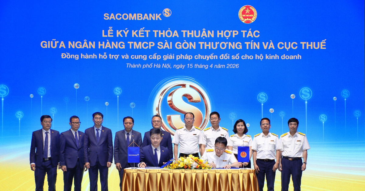 SACOMBANK hợp tác với Cục Thuế triển khai giải pháp hỗ trợ hàng triệu hộ kinh doanh trên toàn quốc