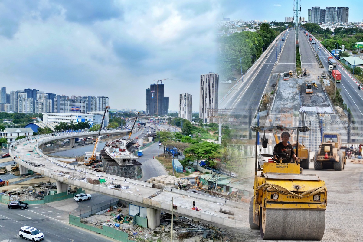 Cầu vượt nút giao 3.400 tỷ đồng ở TP.HCM tăng tốc về đích