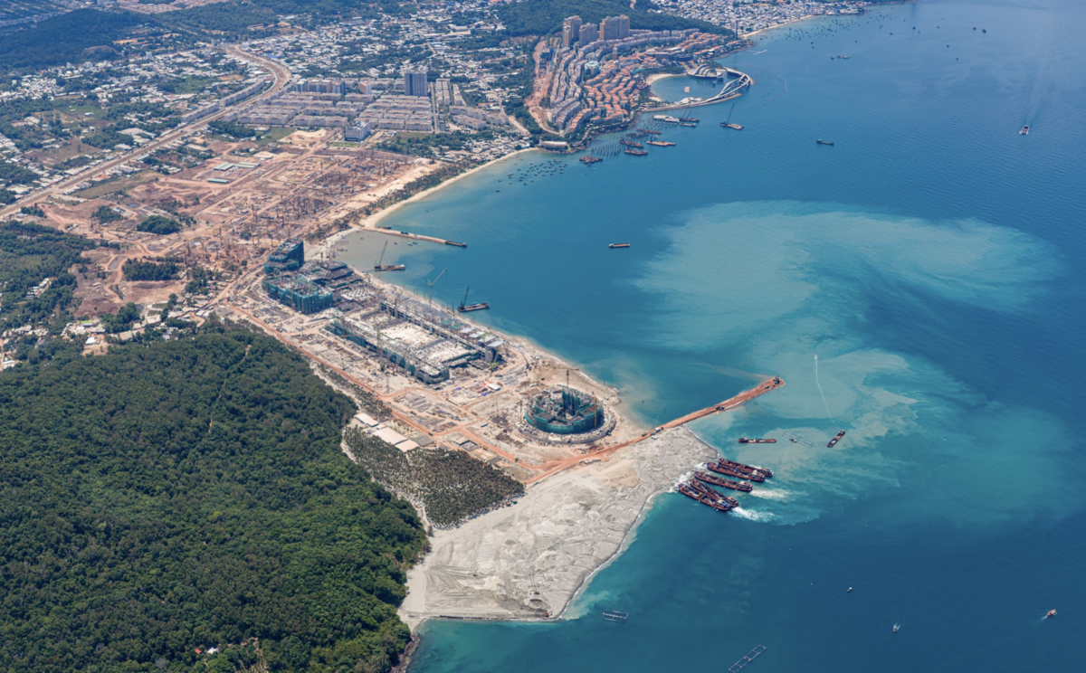 Diện mạo Trung tâm Hội nghị APEC ở Phú Quốc dần lộ diện sau 10 tháng thi công