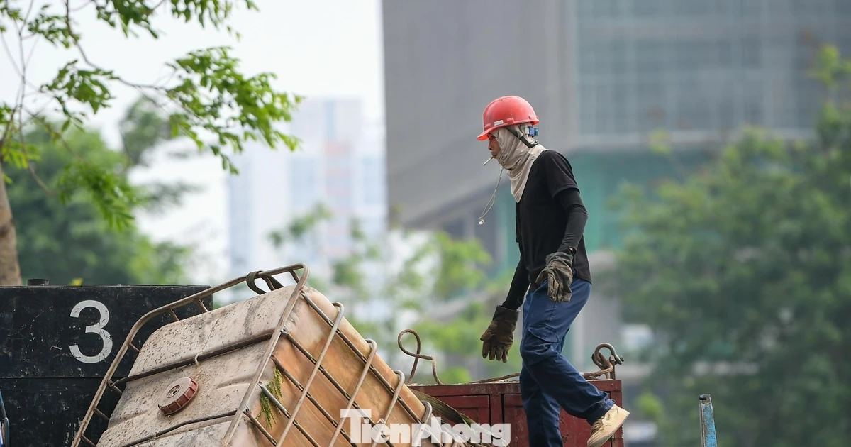 Cận cảnh tiến độ thi công dự án chống ngập ở phía Tây Hà Nội