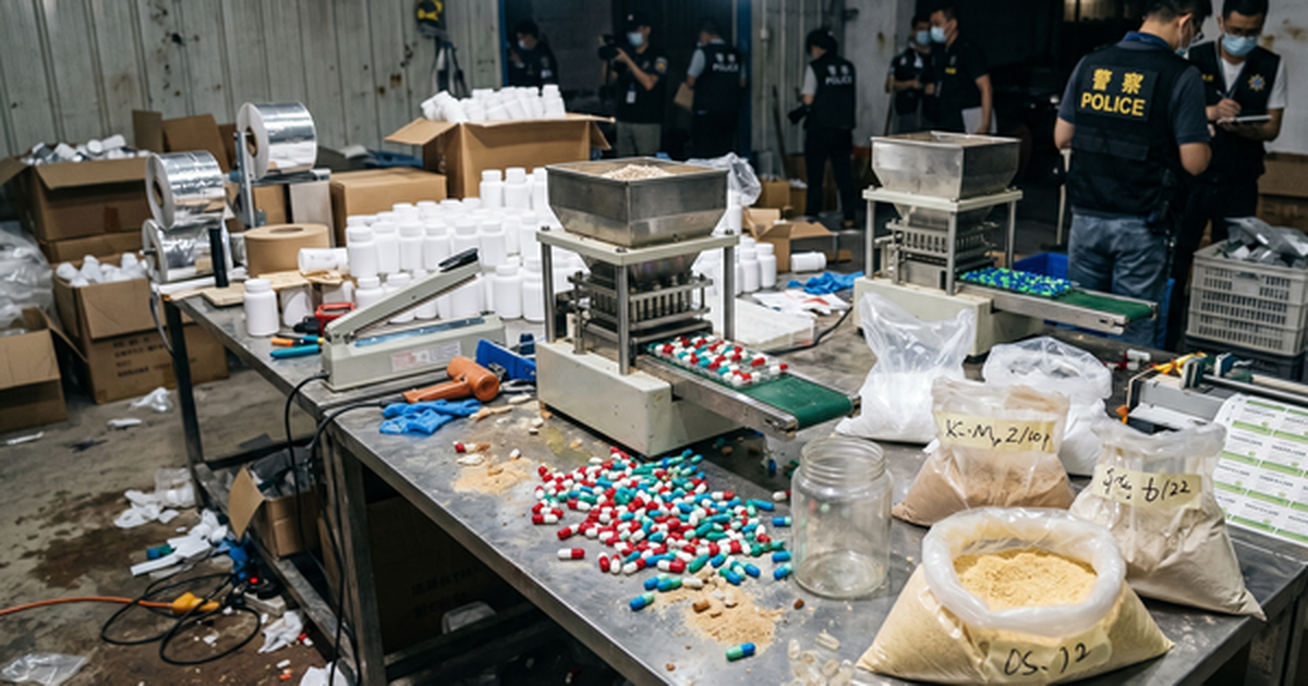 Đột kích 3 xưởng sản xuất, cảnh sát phát hiện hơn 65.000 viên giảm cân chứa chất cấm, 43 kg nguyên liệu thô, tổng thu lợi bất chính tới 200 tỷ đồng