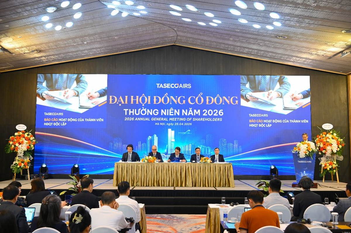 ĐHCĐ Taseco Airs: Chốt chia cổ tức năm 2025 với tỷ lệ 55%, kế hoạch lợi nhuận tăng gần 11%
