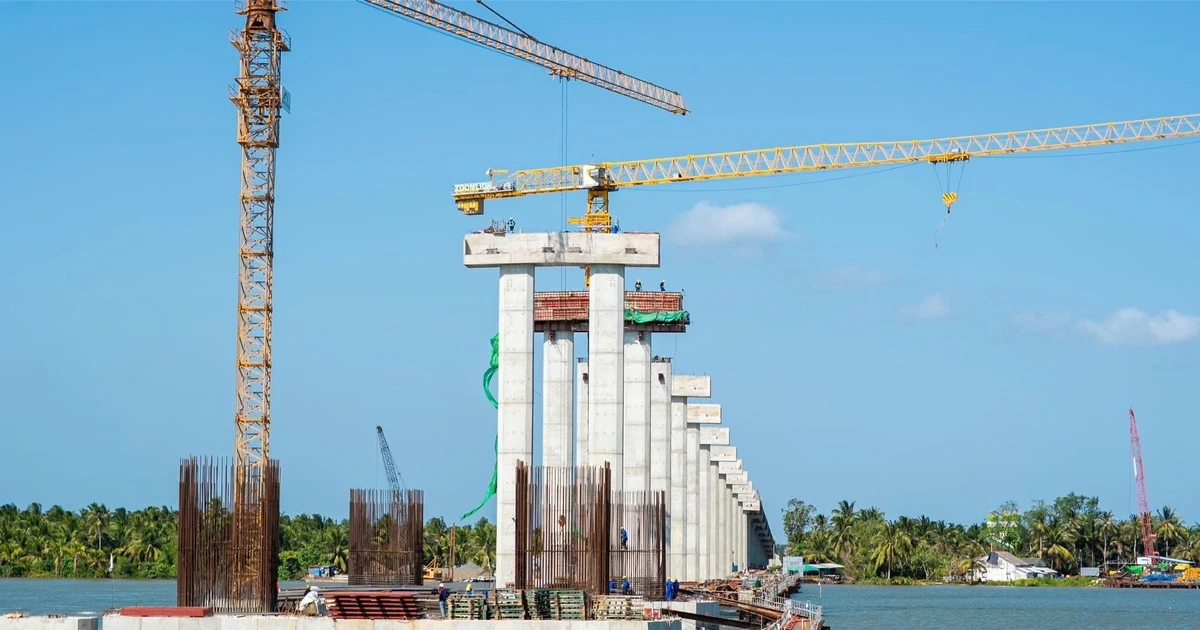 Tăng tốc thi công cầu Đại Ngãi 1 nối Vĩnh Long - Cần Thơ