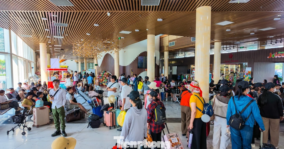 Bến cảng đặc khu Vân Đồn đông nghịt khách