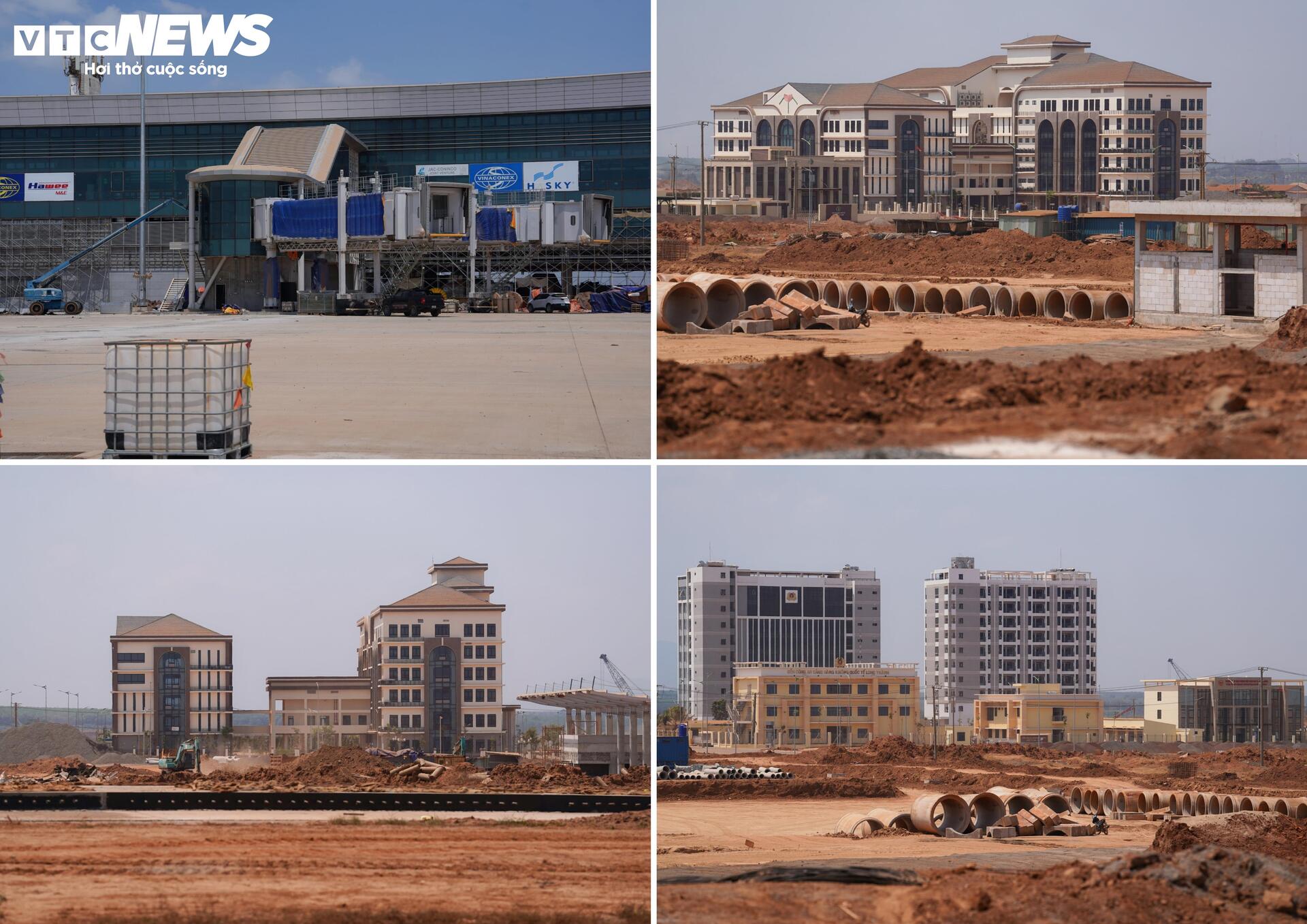 Cận cảnh sân bay Long Thành ngổn ngang, công nhân thưa thớt - Ảnh 11