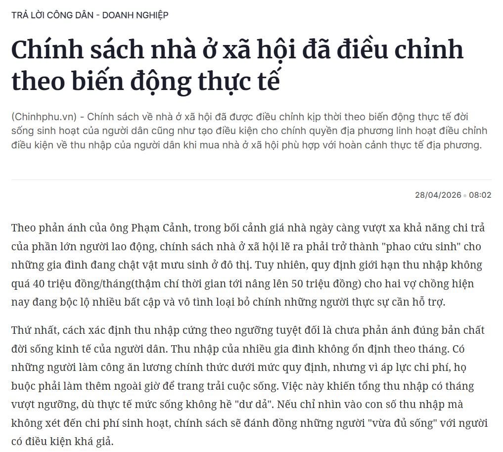 Nhà ở xã hội và thực trạng người dân “không đủ nghèo để được hỗ trợ nhưng cũng không đủ giàu để tự mua” - Ảnh 2
