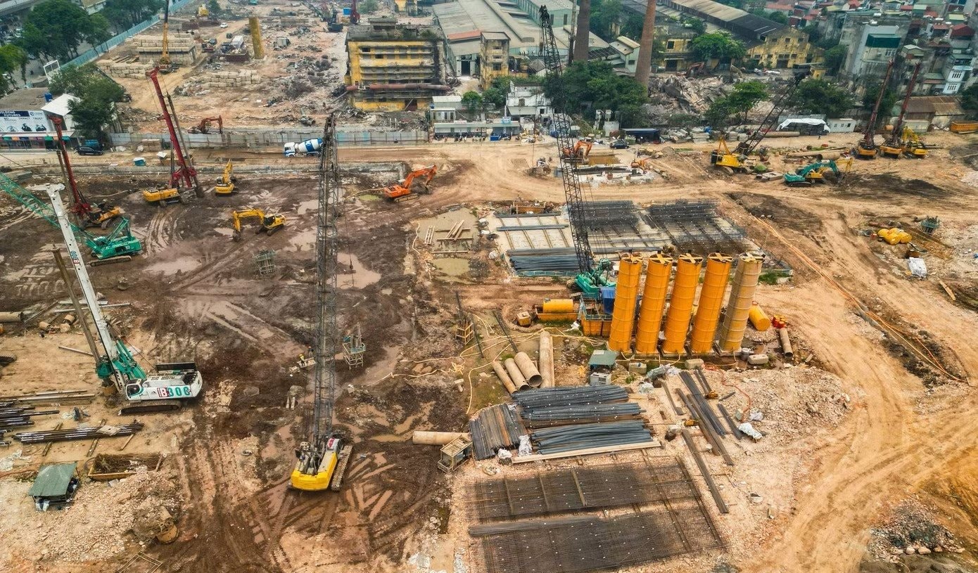 Sau khi di dời nhà máy, dự án tại “đất vàng” giữa trung tâm Thủ đô lập tức trở thành đại công trường - Ảnh 3