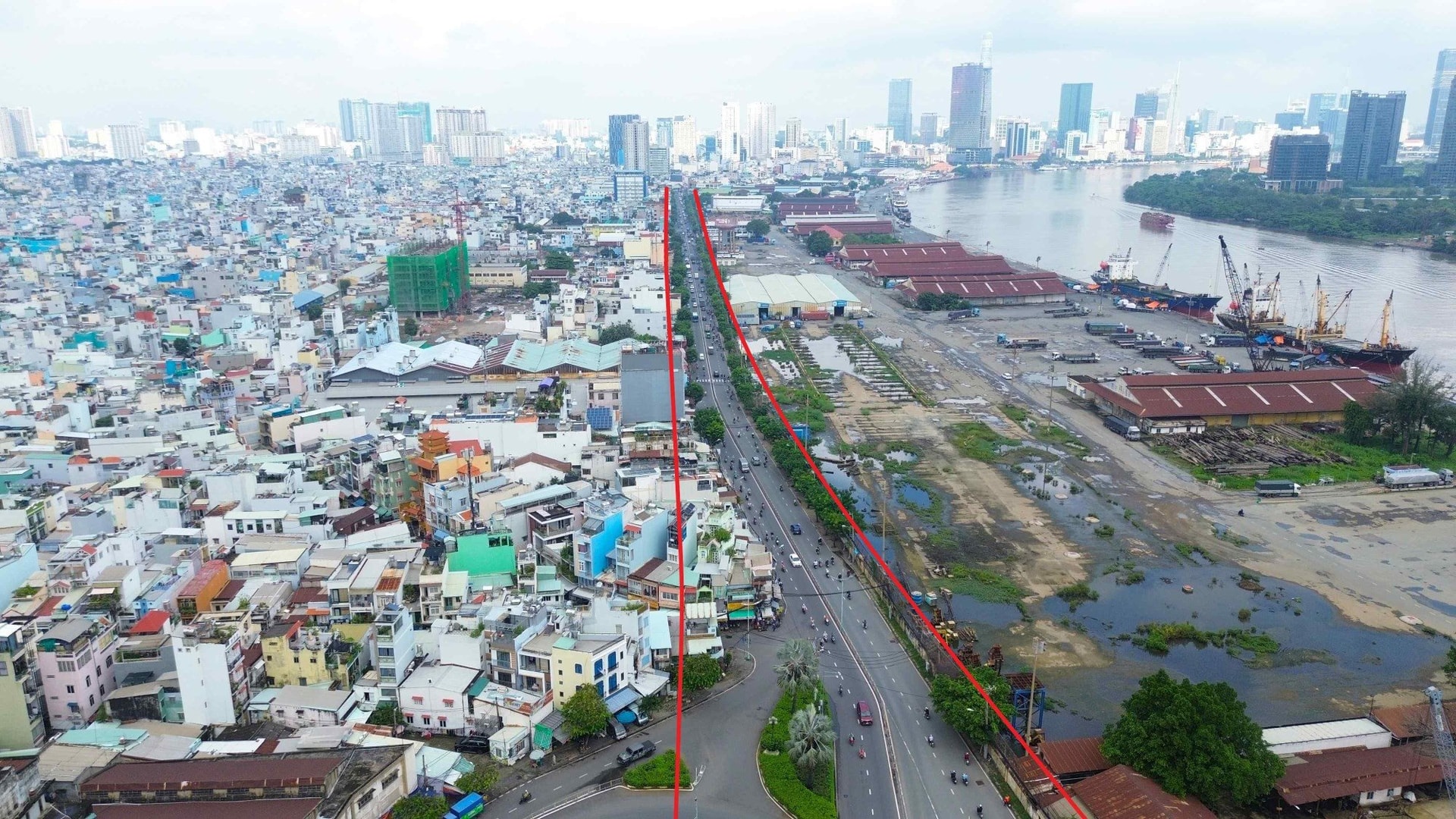 Đề xuất mở rộng đường Nguyễn Tất Thành đồng bộ đường sắt Bến Thành – Cần Giờ - Ảnh 1