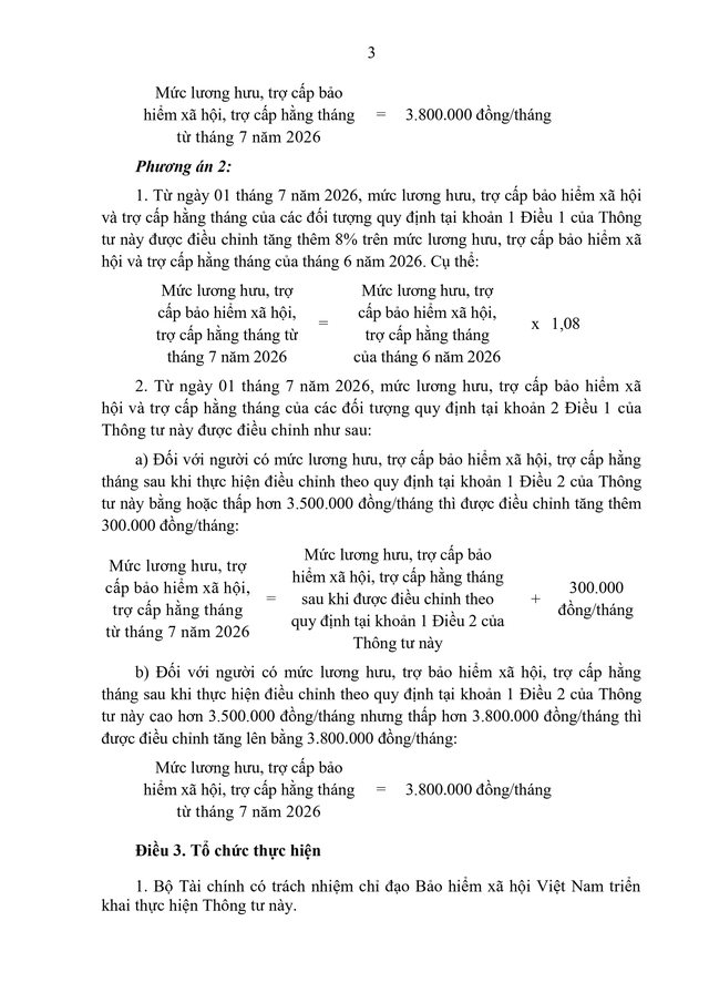 Toàn văn: Dự thảo Thông tư về điều chỉnh lương hưu, trợ cấp bảo hiểm xã hội, trợ cấp hằng tháng - Ảnh 3