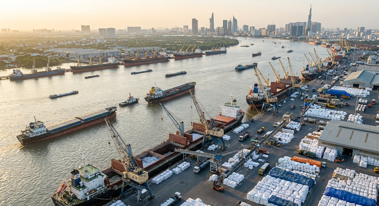 77 tàu cập cảng mang theo hơn nửa triệu tấn mặt hàng xuất khẩu chiến lược: 2 nước láng giềng mang tin vui lớn cho Việt Nam - Ảnh 1