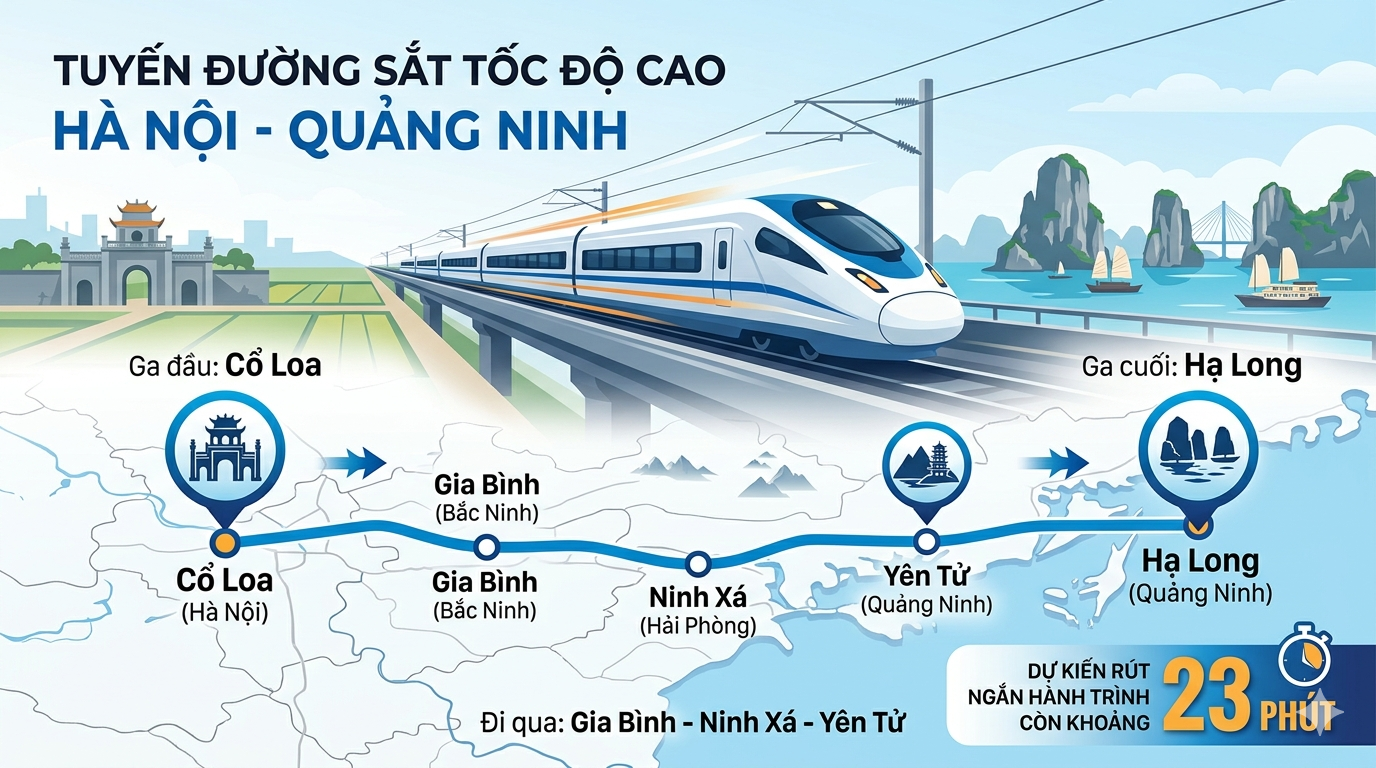 Người dân Hà Nội muốn đi tàu cao tốc Hà Nội - Quảng Ninh 23 phút cần tới đâu? Tàu đi qua những ga nào? - Ảnh 4