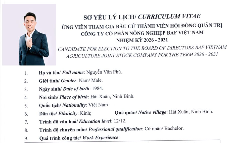 BAF muốn chia thưởng và trả cổ tức 20%, đưa CEO Siba Holdings vào Hội đồng quản trị - Ảnh 3