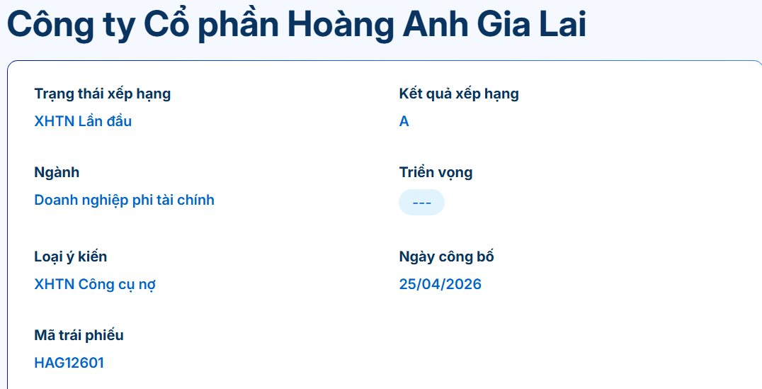 Trái phiếu của Hoàng Anh Gia Lai được xếp hạng tín nhiệm A: Dòng tiền 2.000 tỷ sẽ chảy về đâu? - Ảnh 1