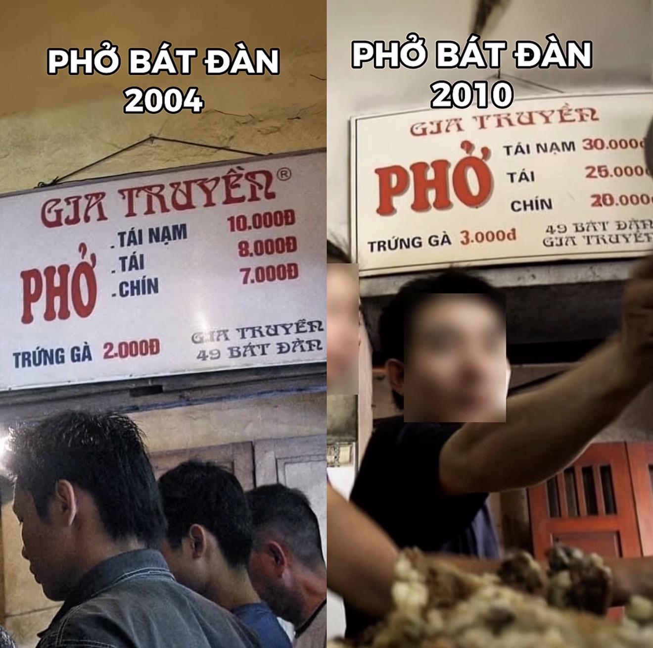 Phở Bát Đàn tăng giá chóng mặt sau 20 năm, chỉ có quả trứng là còn nương tay với ví tiền của thực khách - Ảnh 1