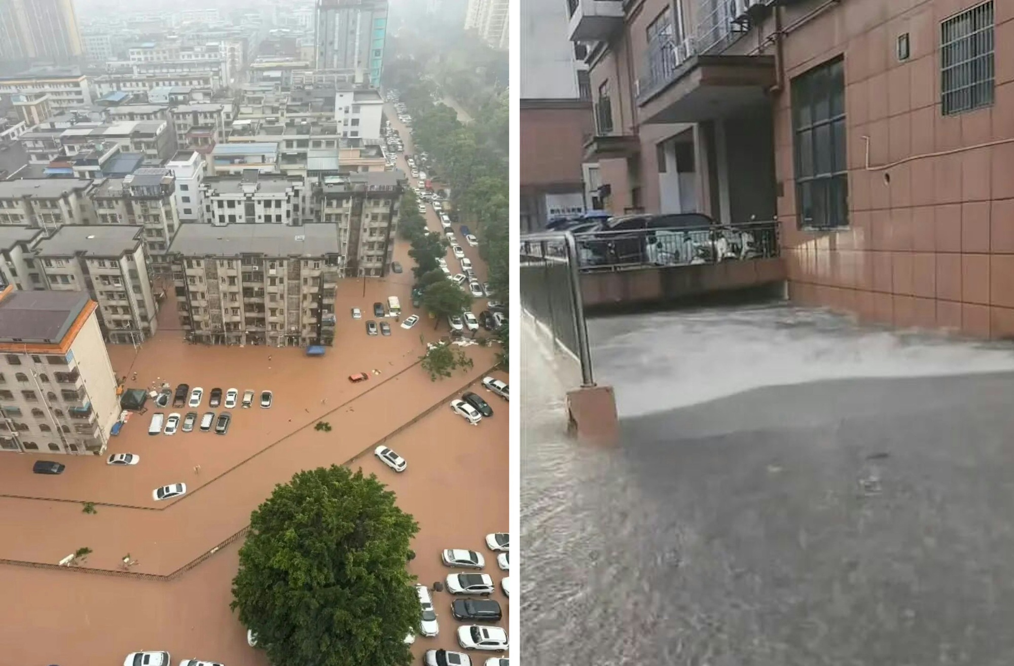 Mưa lớn kỷ lục trong 10 năm qua, Khâm Châu - Trung Quốc ngập kinh hoàng - Ảnh 2