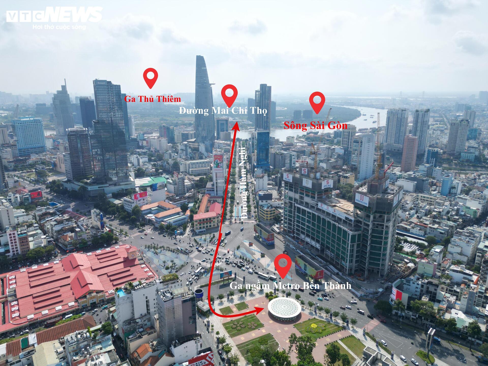 Cận cảnh vị trí sẽ xây dựng 2 tuyến Metro ngầm xuyên sông Sài Gòn - Ảnh 2