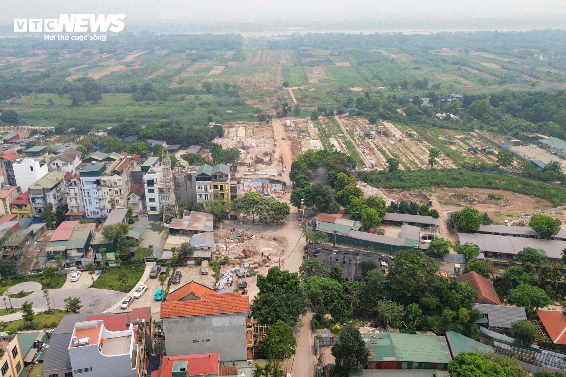 Đại công trường cầu Tứ Liên bắc qua sông Hồng sau gần 1 năm thi công - Ảnh 14