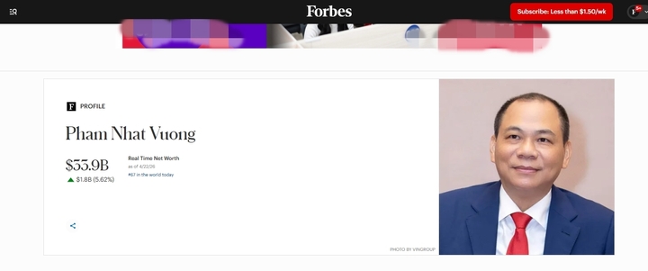 Xếp thứ 67, tài sản của ông Phạm Nhật Vượng vượt tỷ phú Jack Ma - Ảnh 1