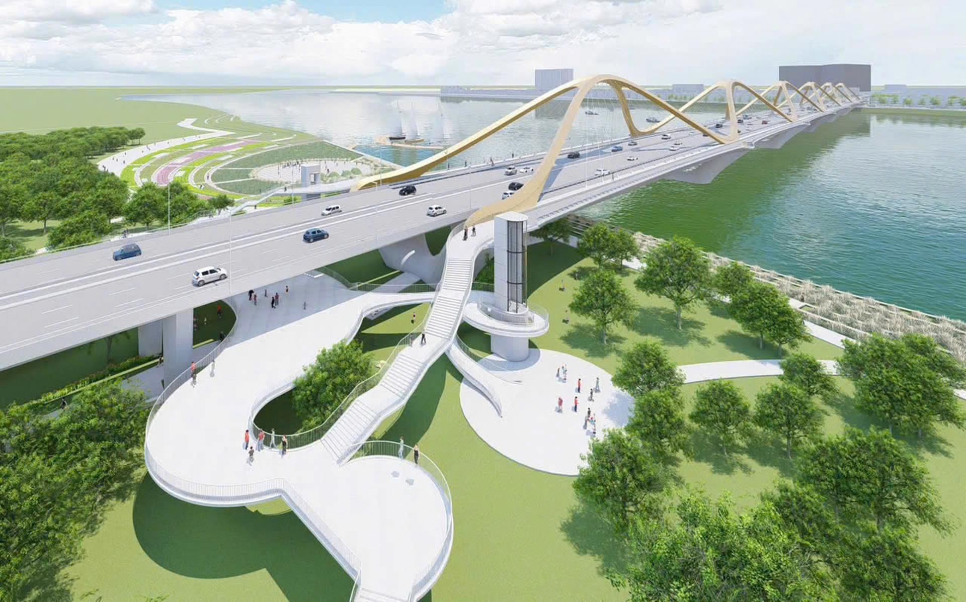 Cầu Trần Hưng Đạo vượt sông Hồng thi công xuyên ngày đêm, tăng tốc về đích 2027 - Ảnh 12