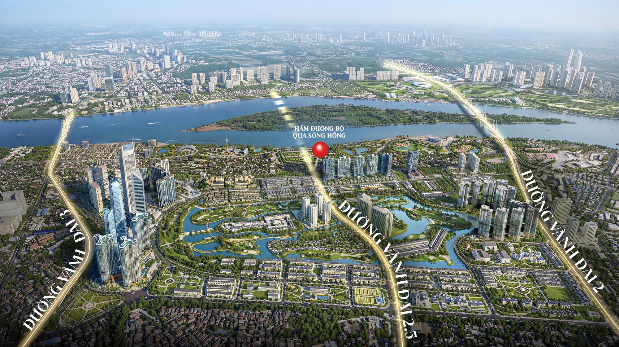 Cận cảnh Khu đô thị đẹp bậc nhất Hà Nội giữa hai tọa độ chiến lược sông Hồng và Hồ Tây - Ảnh 2