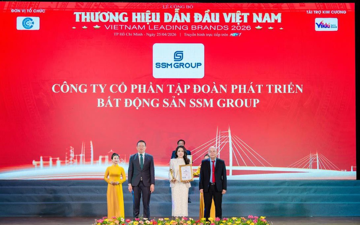 SSM Group được vinh danh Top 10 thương hiệu bất động sản dẫn đầu Việt Nam 2026