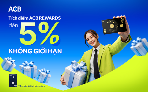 Từ tháng 4/2026, khách hàng được tích điểm không giới hạn khi chi tiêu bằng Thẻ tín dụng ACB - Ảnh 2