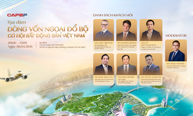 Sáng nay sẽ diễn ra Toạ đàm “Dòng vốn ngoại đổ bộ – Cơ hội bất động sản Việt Nam” - Ảnh 1