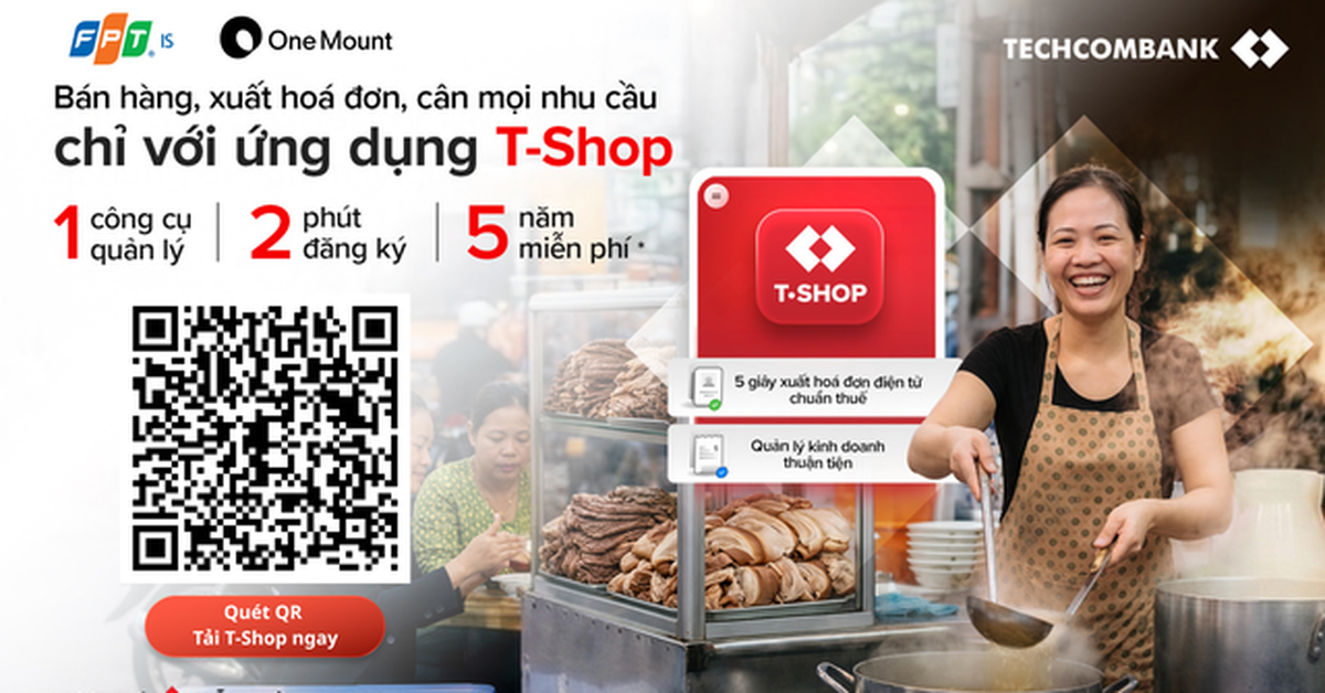 Techcombank ra mắt ứng dụng T-Shop giúp hộ kinh doanh quản lý bán hàng vượt trội