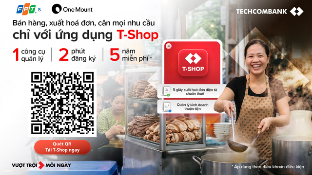 Techcombank ra mắt ứng dụng T-Shop giúp hộ kinh doanh quản lý bán hàng vượt trội - Ảnh 1
