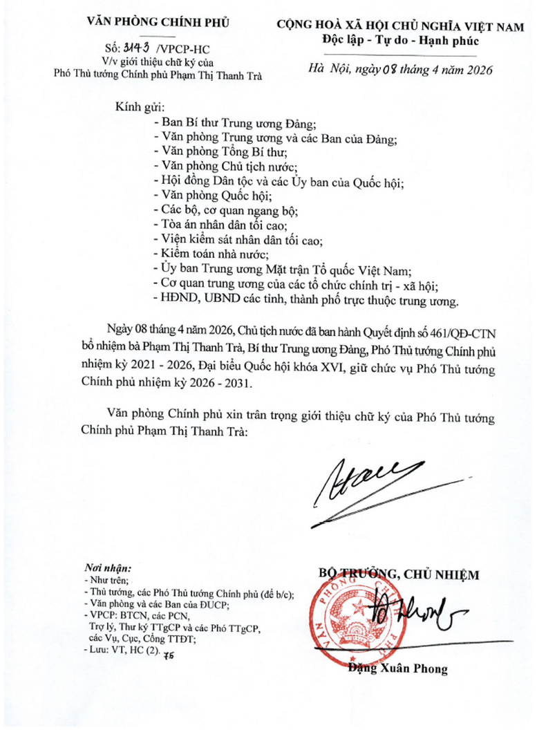 Giới thiệu chữ ký của Thủ tướng và các Phó Thủ tướng Chính phủ nhiệm kỳ 2026-2031 - Ảnh 4
