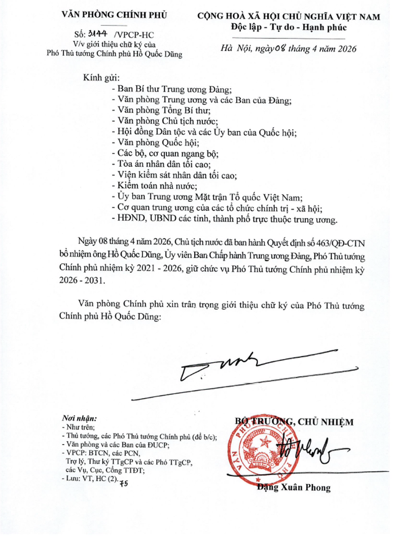 Giới thiệu chữ ký của Thủ tướng và các Phó Thủ tướng Chính phủ nhiệm kỳ 2026-2031 - Ảnh 5