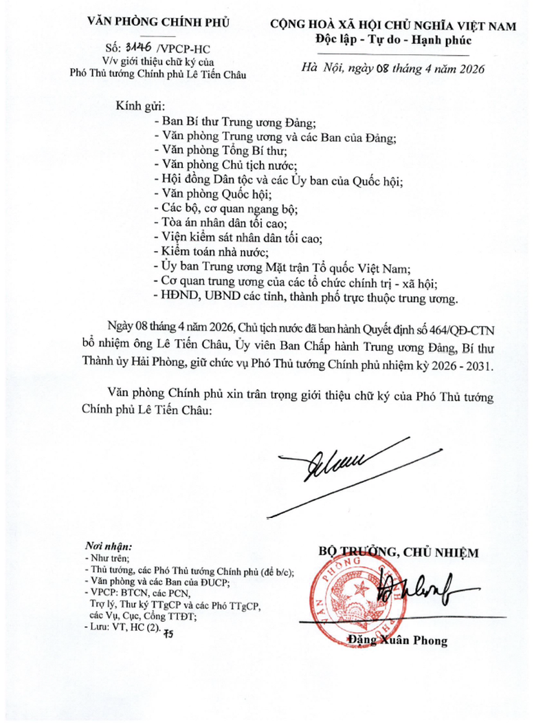 Giới thiệu chữ ký của Thủ tướng và các Phó Thủ tướng Chính phủ nhiệm kỳ 2026-2031 - Ảnh 7