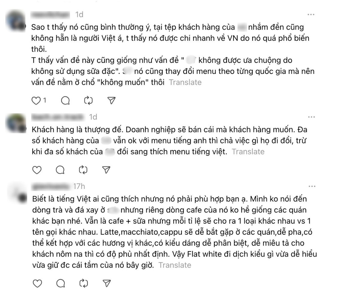 Tranh cãi menu chuỗi đồ uống nổi tiếng không dùng tiếng Việt, đi uống nước vẫn phải  “làm bài kiểm tra ngoại ngữ”? - Ảnh 5