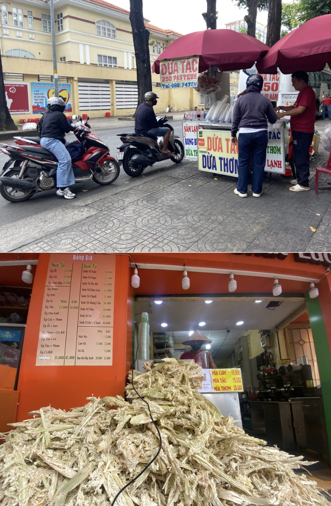 Clip: Bán 500 ly thu hàng triệu đồng mỗi ngày, chủ xe nước mía, nước dừa tại TP.HCM thuê thêm người vẫn làm không xuể - Ảnh 5