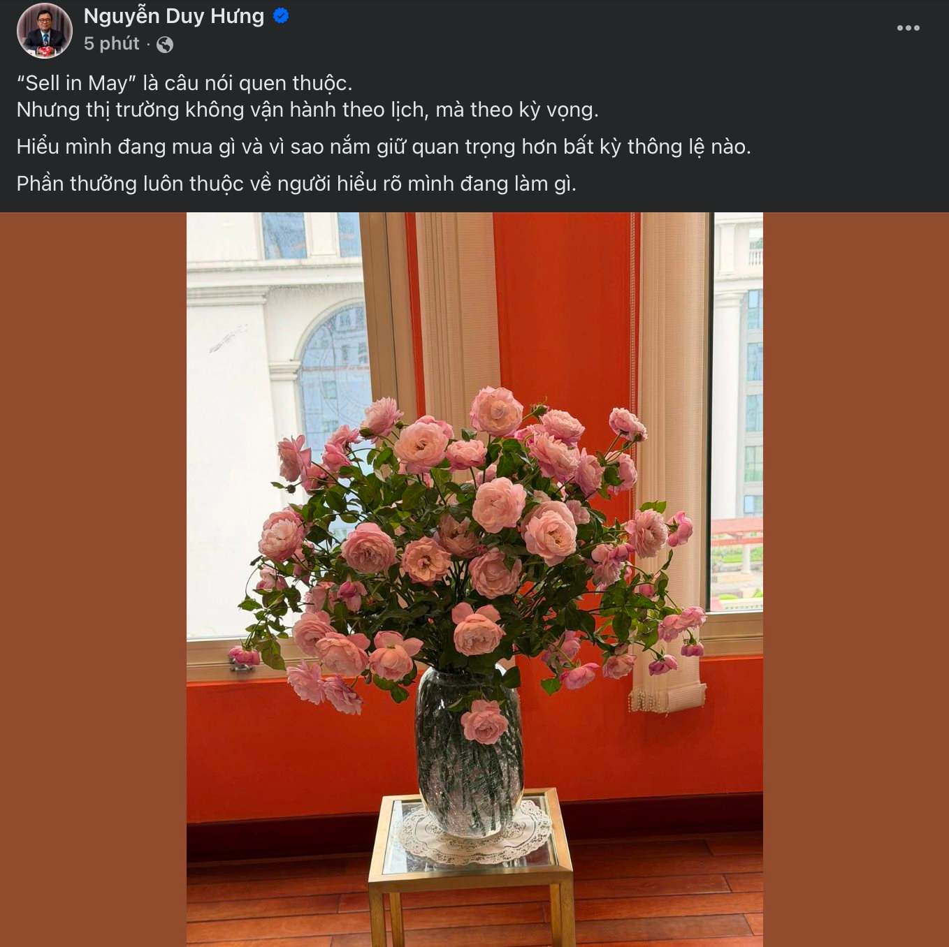 Chủ tịch SSI Nguyễn Duy Hưng lên tiếng về hiệu ứng “Sell in May” trên thị trường chứng khoán - Ảnh 1