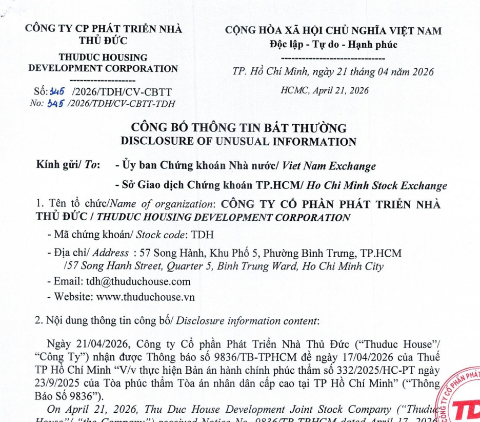 Thuduc House chính thức được hủy bỏ quyết định cưỡng chế thuế sau 5 năm kiện tụng - Ảnh 1