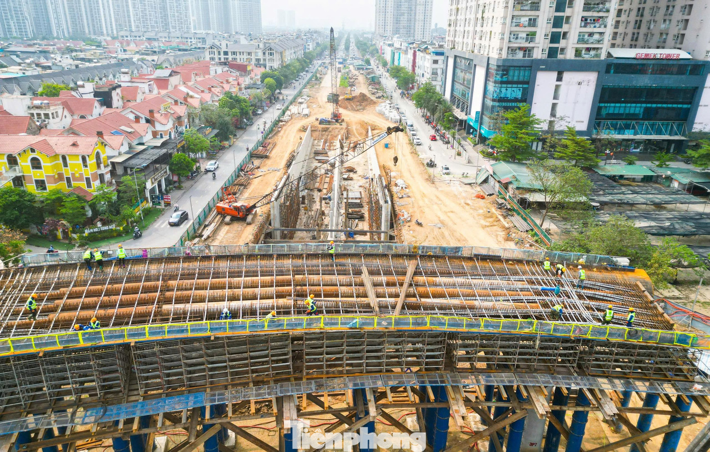 Nút giao nghìn tỷ Vành đai 3,5 - Đại lộ Thăng Long dần thành hình - Ảnh 2