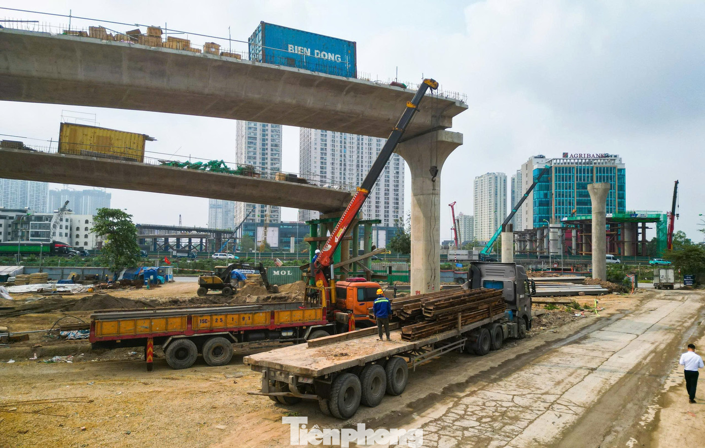 Nút giao nghìn tỷ Vành đai 3,5 - Đại lộ Thăng Long dần thành hình - Ảnh 8