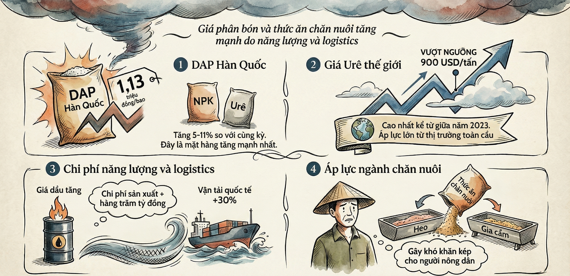 Căng thẳng Trung Đông: Phân bón trong nước tăng, nông sản lại giảm sâu - chuyện gì đang xảy ra? - Ảnh 2