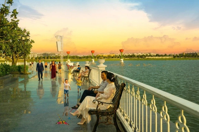 Ngắm hoàng hôn châu Âu thơ mộng giữa lòng Van Phuc City - Ảnh 2