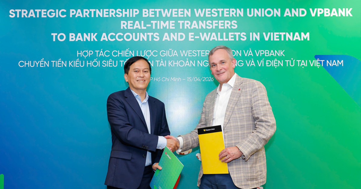 VPBank hợp tác Western Union nhận kiều hối vào ví điện tử, tài khoản siêu tốc