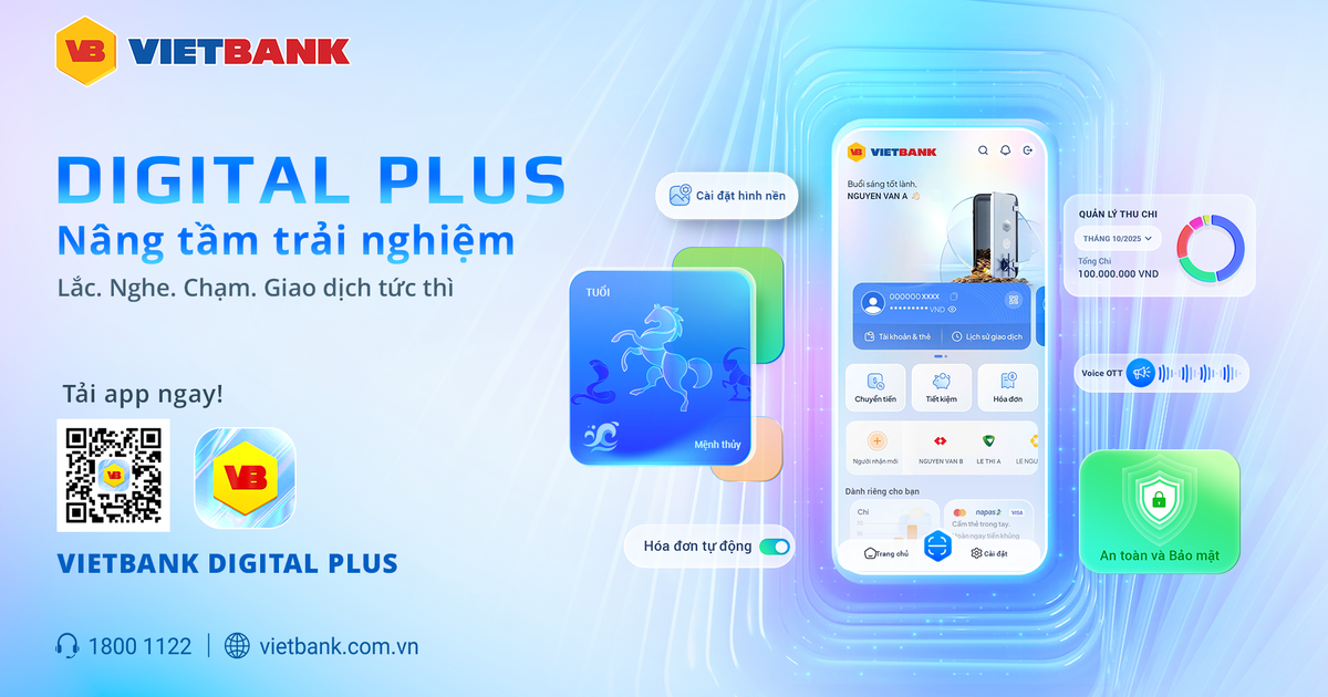 Vietbank Digital Plus ngân hàng số cho người dùng hiện đại