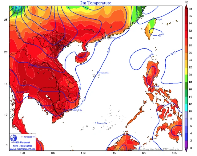 Nắng nóng chính thức vượt ngưỡng 40 độ C - Ảnh 1