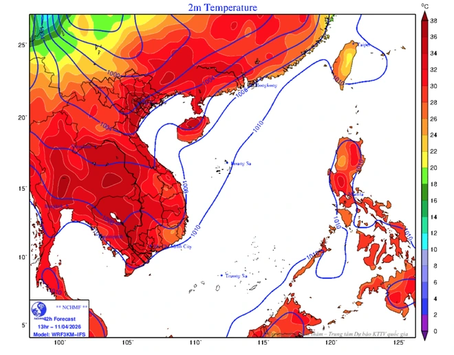Bản đồ nhiệt đỏ rực ngày thứ 5, nắng nóng kéo dài thêm 5 - 7 ngày nữa - Ảnh 3